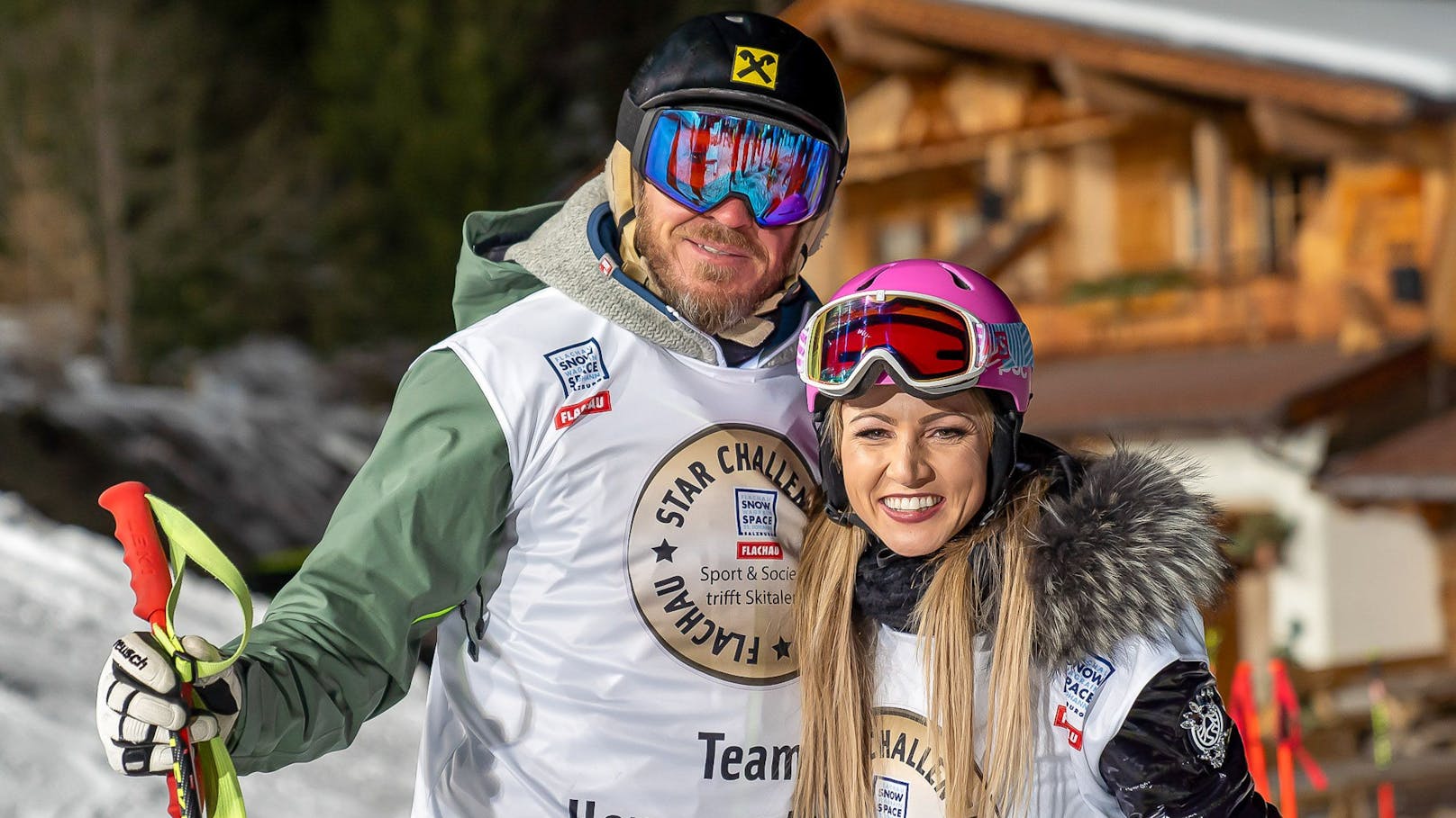 Ski-Legende <strong>Hermann Maier</strong> mit Star-Gast <strong>Melissa Naschenweng</strong>.