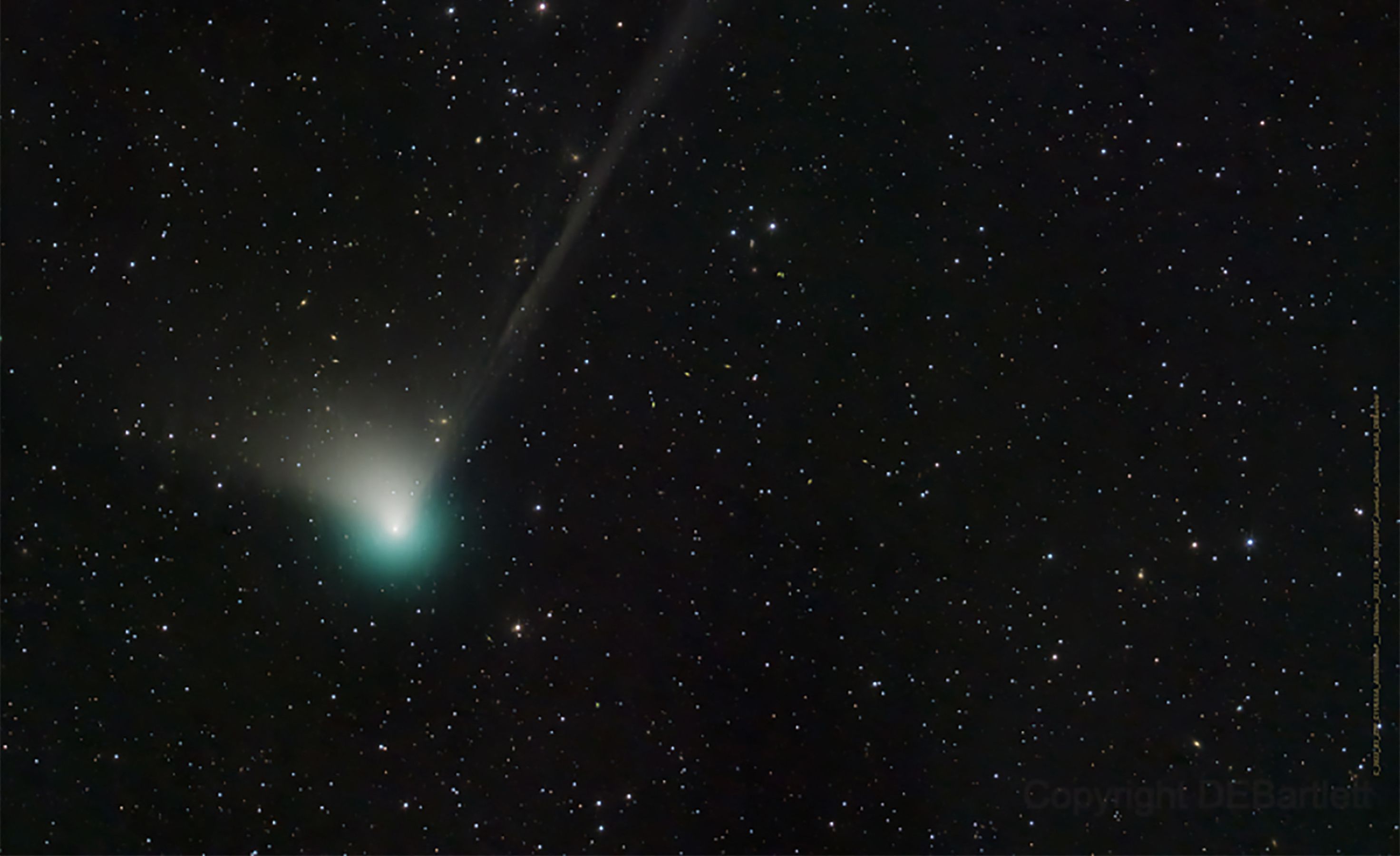 Comet C/2022 E3 (ZTF) that was discovered by astronomers using the wide-field survey camera at the Zwicky Transient Facility this year in early March. - A newly discovered comet is currently shooting through our Solar System for the first time in 50,000 years and could be visible to the naked eye as it whizzes past Earth and the Sun in the coming weeks, astronomers have said. Having travelled from the icy reaches at the edge of our Solar System, it will get the closest to the Sun on January 12 and pass nearest to Earth on February 1. (Photo by Dan Bartlett / NASA / AFP) / RESTRICTED TO EDITORIAL USE - MANDATORY CREDIT "AFP PHOTO / NASA / Dan Bartlett " - NO MARKETING NO ADVERTISING CAMPAIGNS - DISTRIBUTED AS A SERVICE TO CLIENTS - 20230106_PD12467 - Rechteinfo: Servicebild (SB) Bei diesem Bild ist PictureDesk ausschließlich technischer Dienstleister und stellt eine technische Bearbeitungsgebühr in Rechnung. PictureDesk ist weder Urheber noch Rechteinhaber. Die Nutzung liegt in alleiniger Verantwortung des Kunden. Nur für redaktionelle Nutzung! Werbliche Nutzung erfordert Freigabe: bitte schicken Sie uns eine Anfrage.