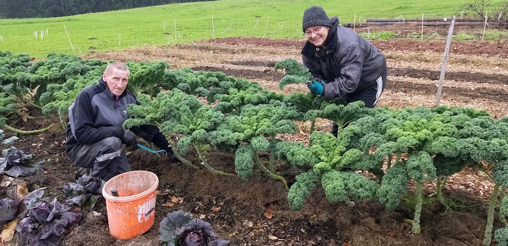 Martin Einsiedl und Eva-Maria Denk beim Werkln