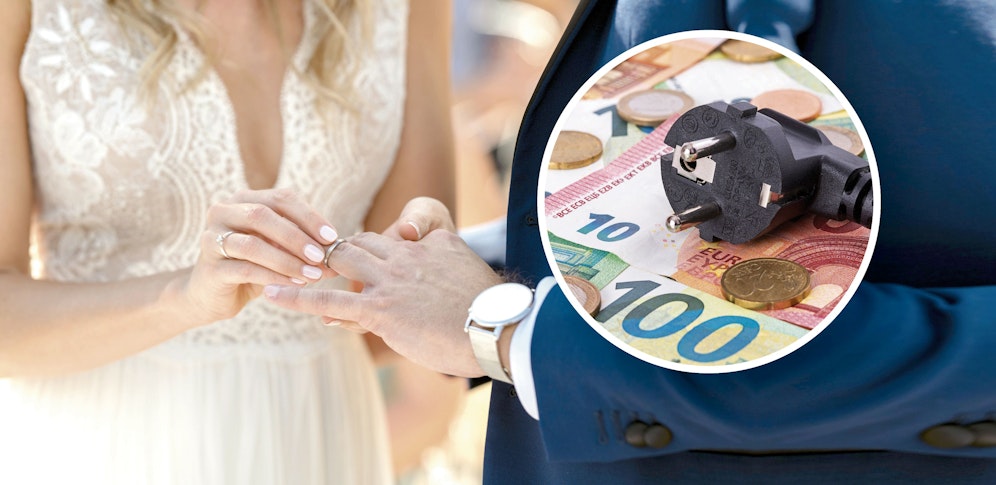 Ein Paar muss wegen der stark gestiegenen Stromkosten ihre Trauung verschieben. (Symbolbild)