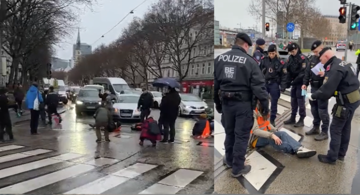 Klima-Kleber legten kurzzeitig fünf Straßen lahm.