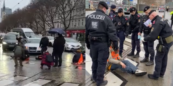 Klima-Kleber legten kurzzeitig fünf Straßen lahm.