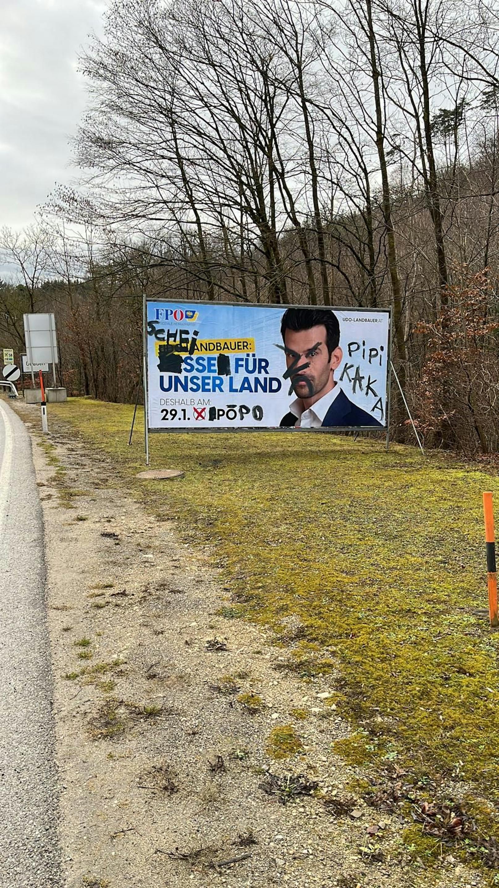 Hunderte FPÖ-Plakate wurden zerstört.