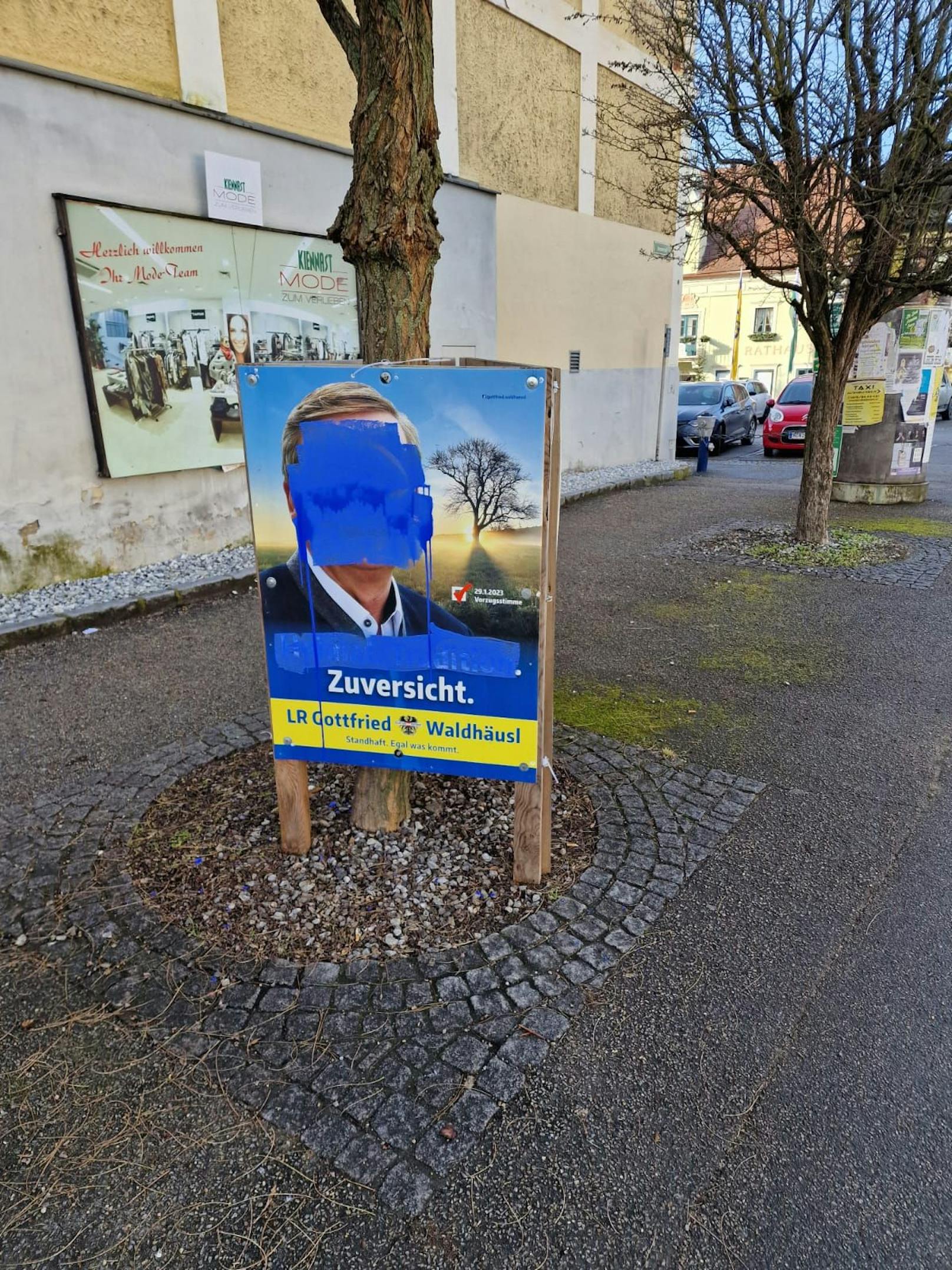 Übermaltes FP-Plakat