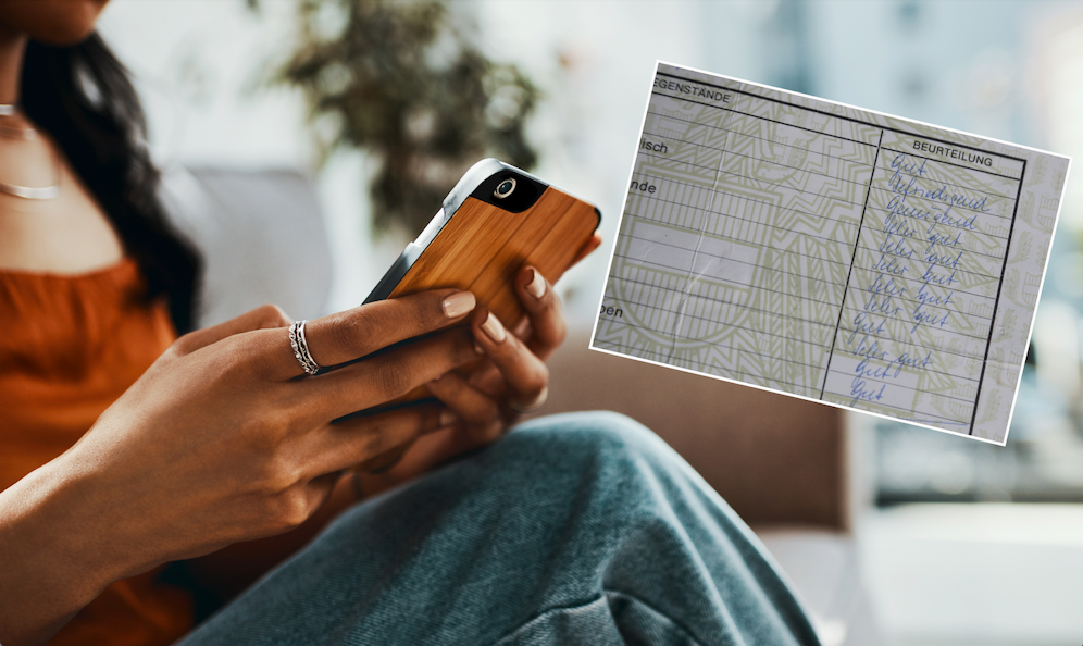 Die 21-Jährige besserte mittels Handy-App vier Fünfer auf Vierer aus (Symbolbilder).