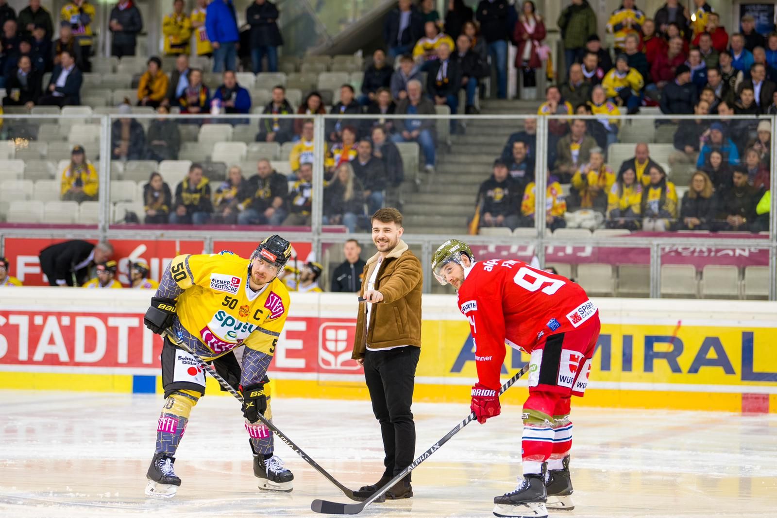 Defensive Back Christoph Kellner beim Ehren-Bully.