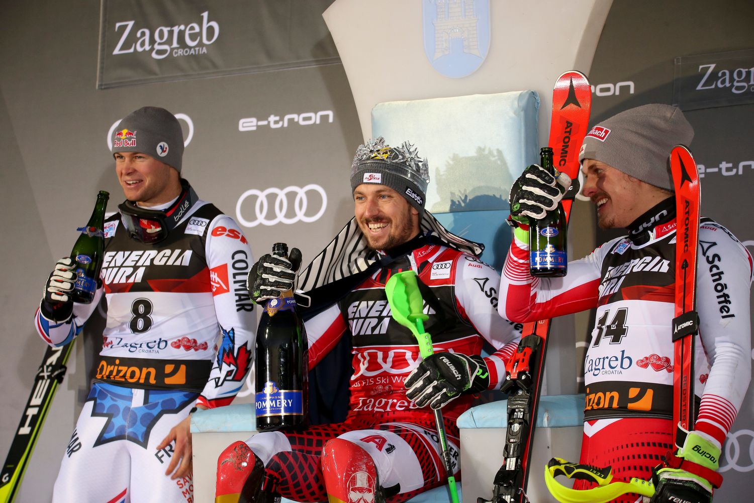 Marcel Hirscher und Manuel Feller.