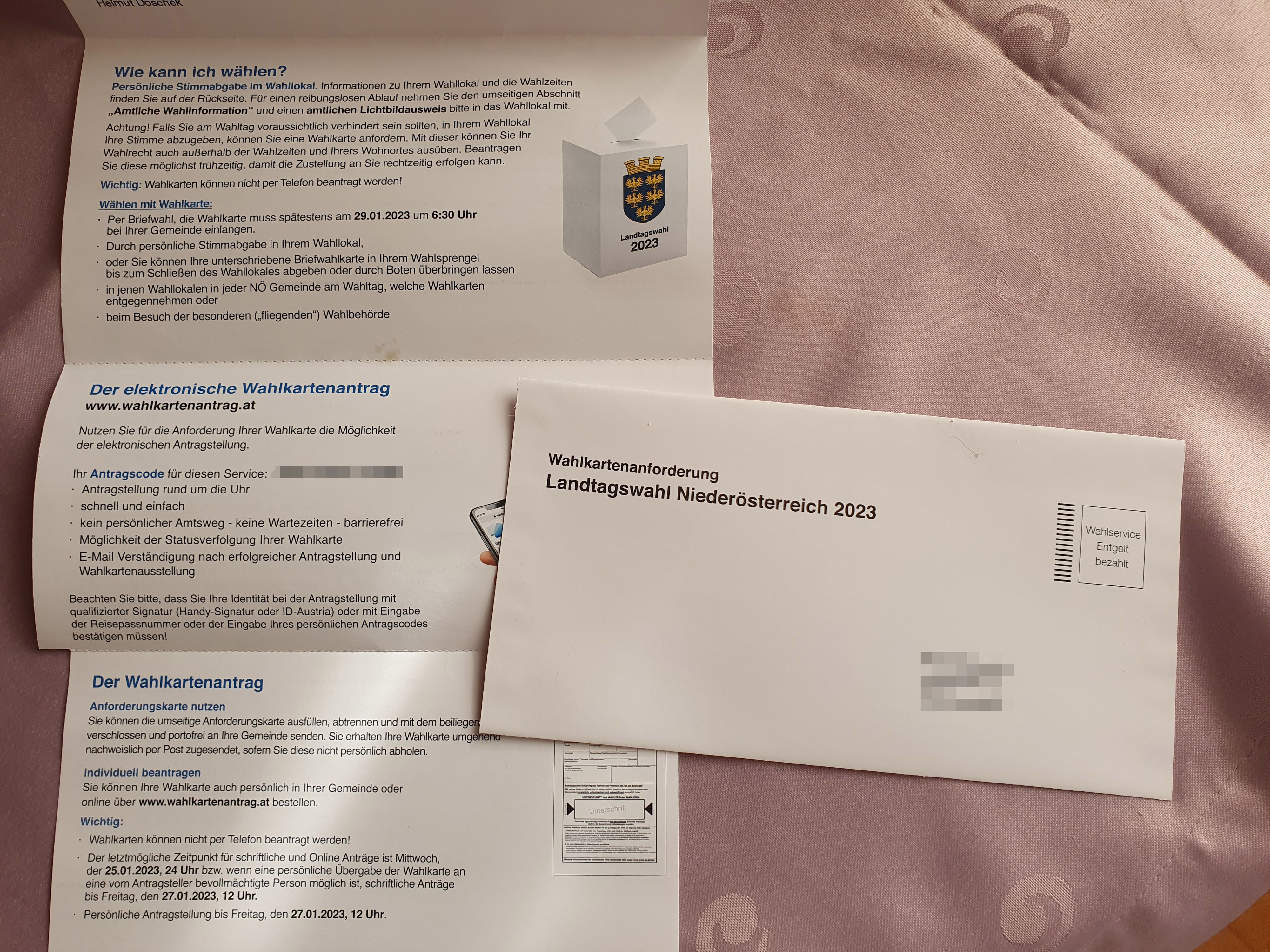 Alle Infos zur Briefwahl in Niederösterreich