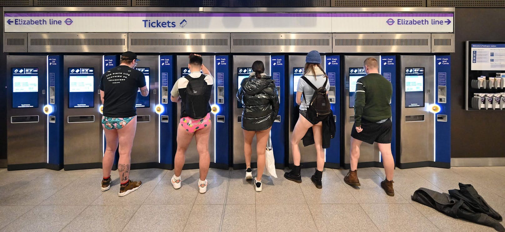 Hosen? Die blieben am "No Trousers Day" in London nach zwei Jahren Pause wieder Zuhause.