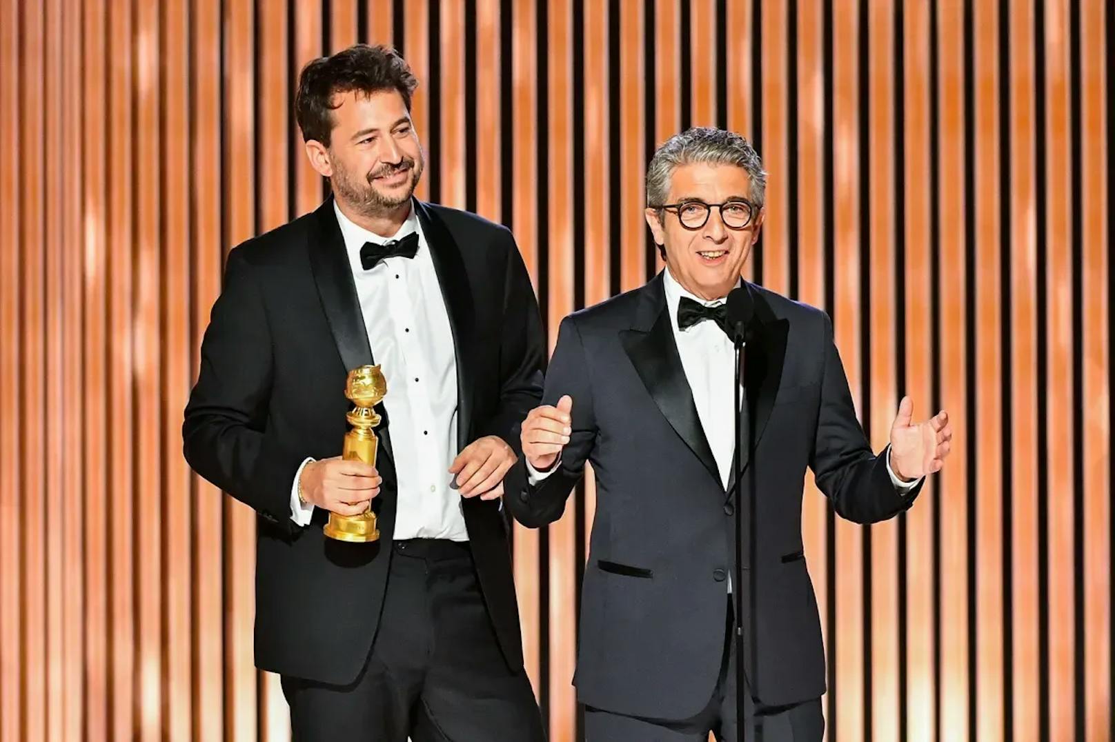 Den Preis in der Sparte "bester nicht-englischsprachiger Film" holte "Argentina, 1985" nach Argentinien. Im Bild: Santiago Mitre (links, Regie) und Ricardo Darin (Hauptdarsteller).