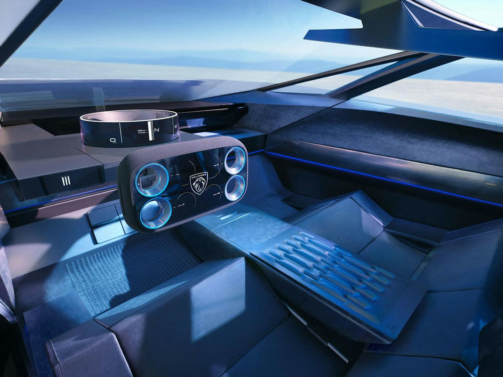 Die neue Generation des Peugeot i-Cockpit ist im ﻿Peugeot Inception Concept verbaut