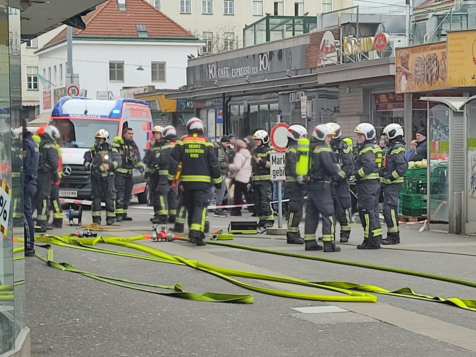 Feuerwehr-Einsatz beim Viktor-Adler-Markt