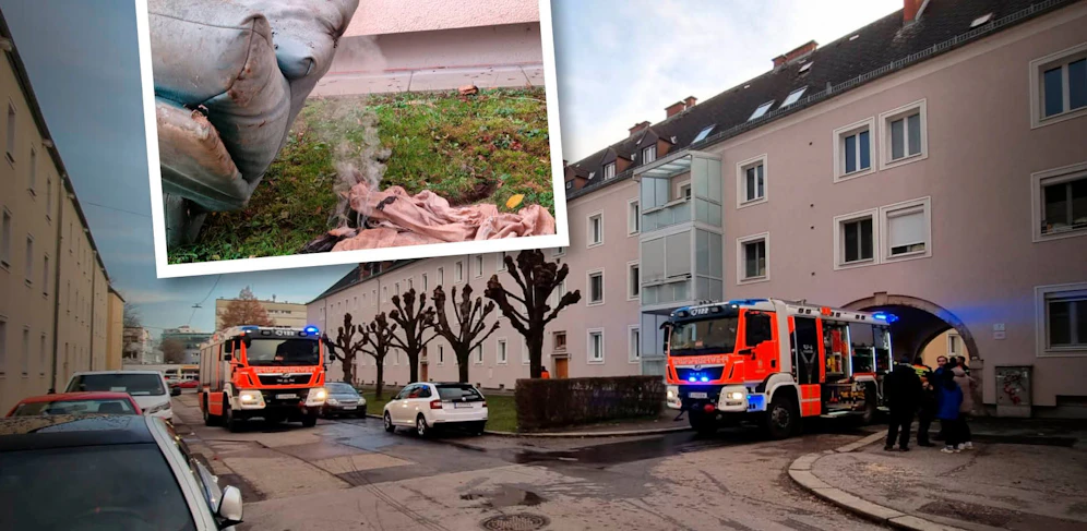 Das Feuer in der Linzer Vittorellistraße konnte laut Feuerwehr 