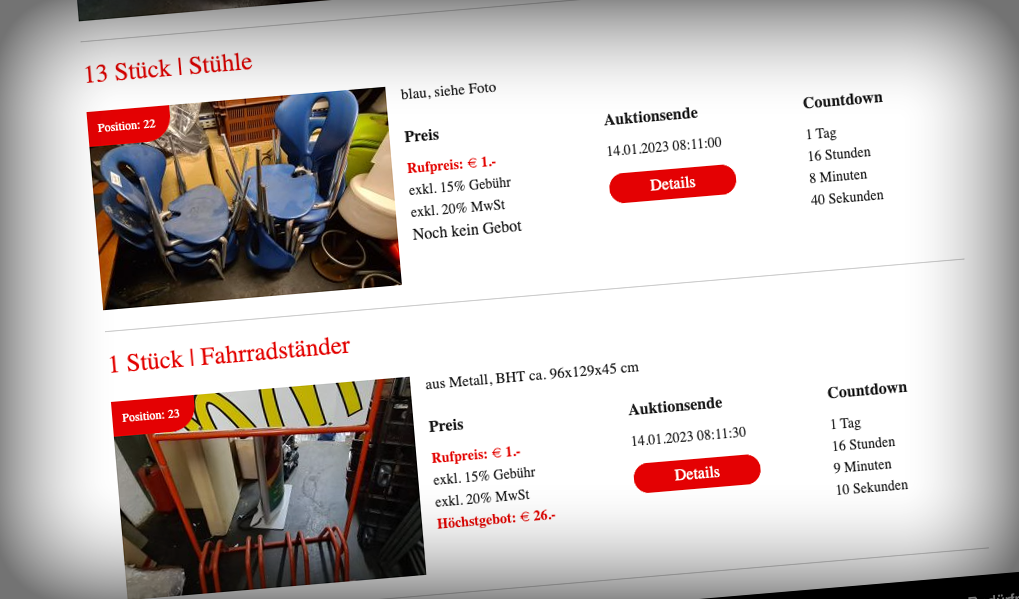 Wegen Filialschließungen gibt es derzeit jede Menge Gastro-Geräte im Netz zu haben.