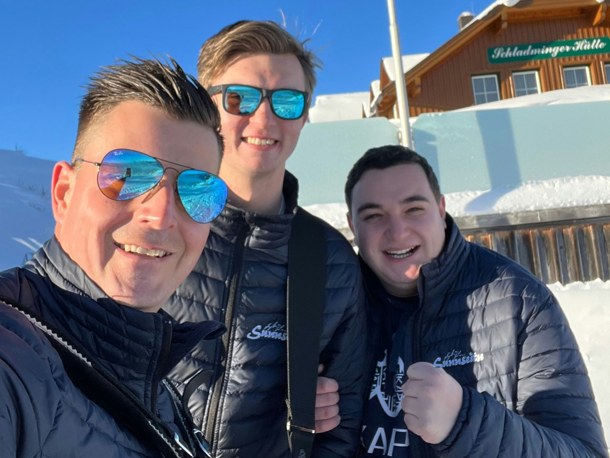 Das weststeirische Party-Trio "Sunnseitn": Uwe Huber, Tobias Kaindlbauer und Domi Bada (v.l.n.r.)