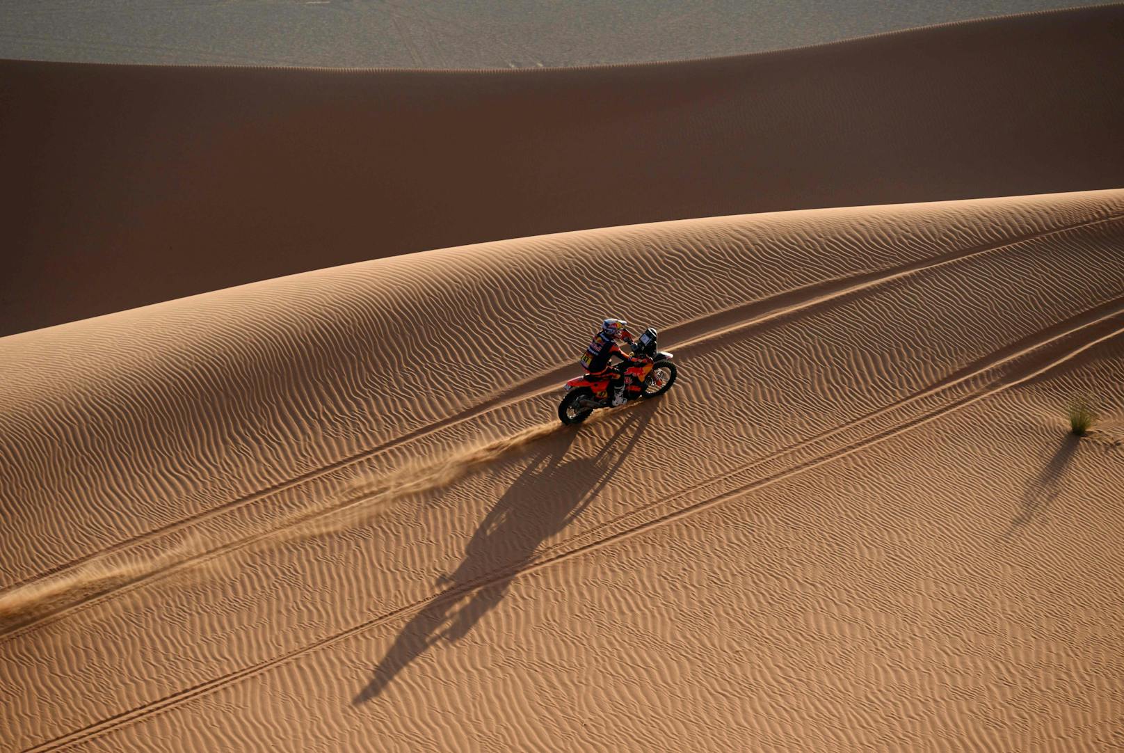 Matthias Walkner steckte bei der Rallye Dakar in einem Sandloch, verlor weiter Zeit. 