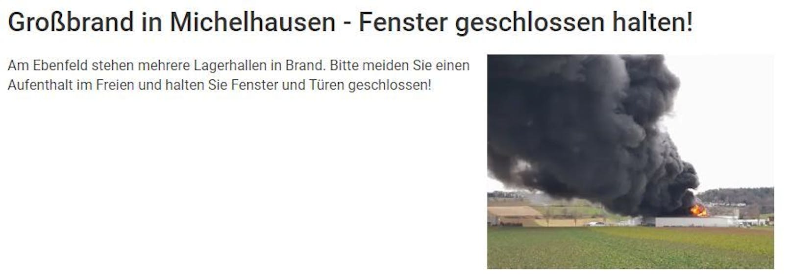 Die Bewohner sollen sich nicht im Freien aufhalten.