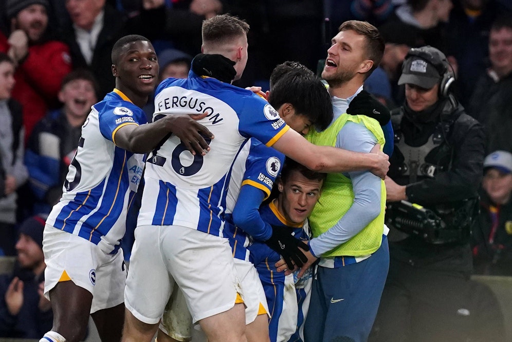 Brighton jubelt im Premier-League-Duell mit Liverpool. 