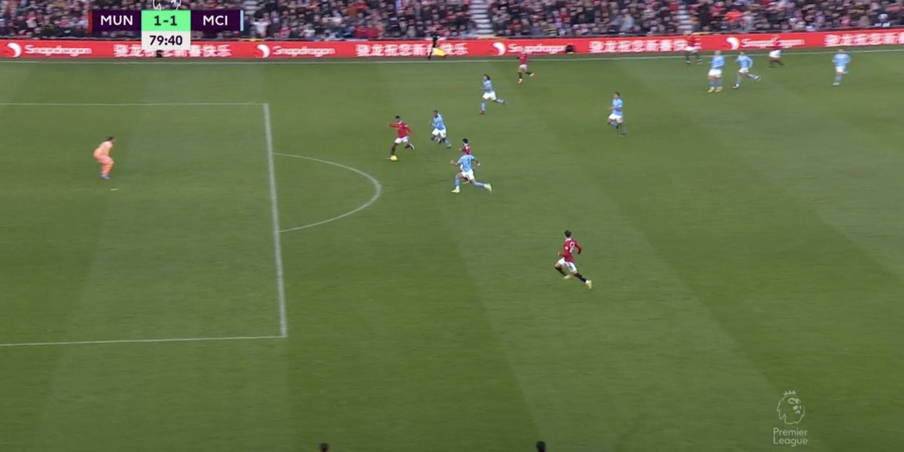 Marcus Rashford steht deutlich im Abseits. 