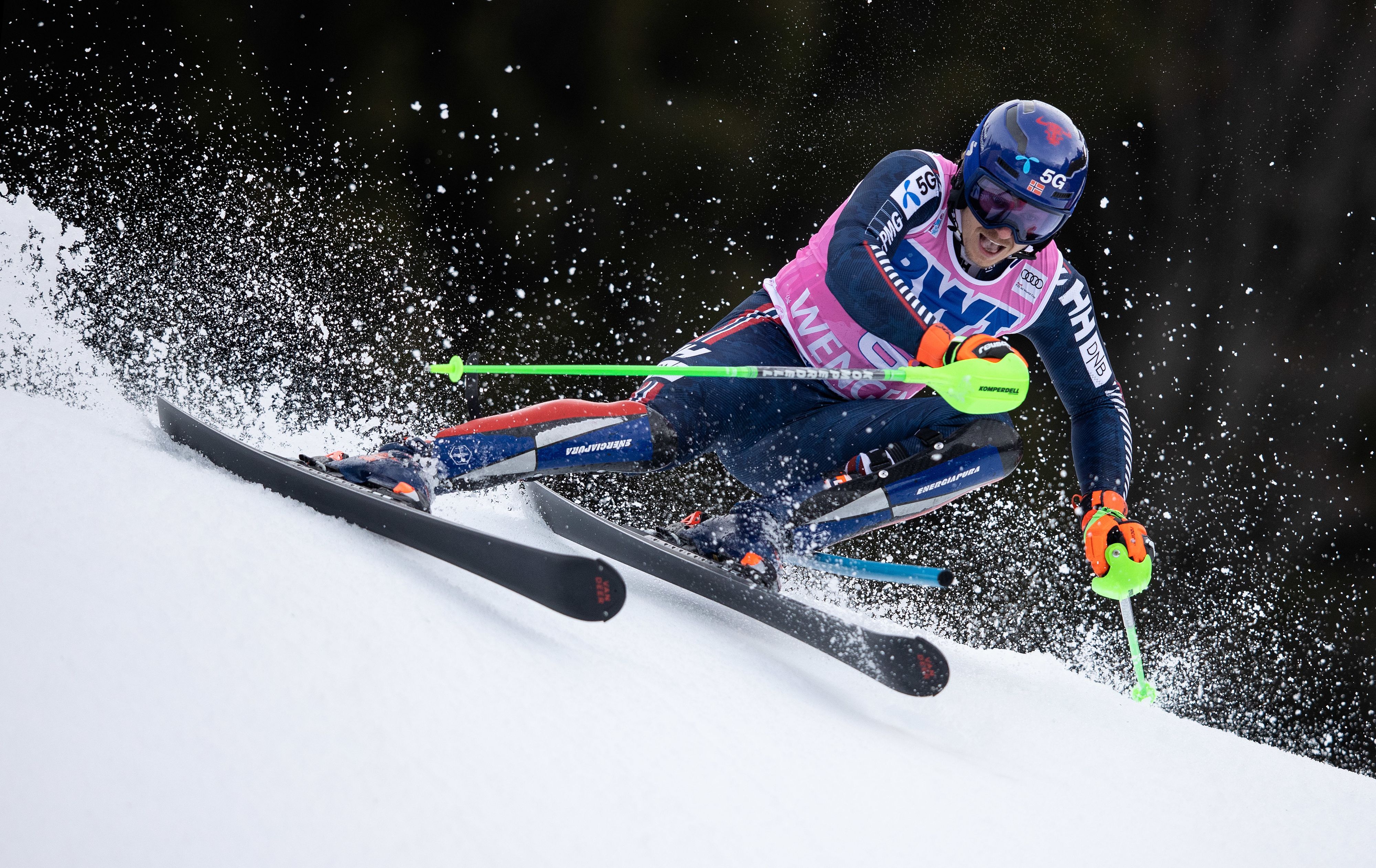 Henrik Kristoffersen gewann zum dritten Mal in Wengen.