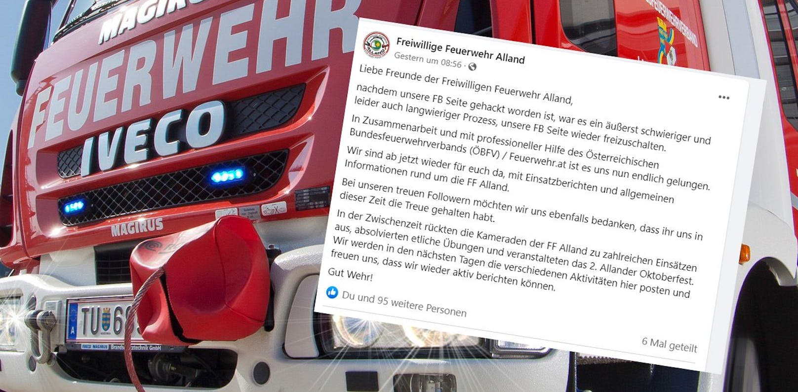 Gehackt! Feuerwehr kämpft monatelang um Facebook-Seite