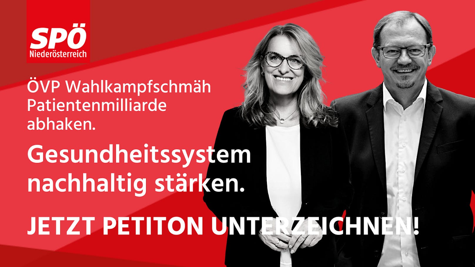 Ulrike Königsberger-Ludwig und Rudi Silvan kämpfen für eine Verbesserung im Gesundheitssystem.