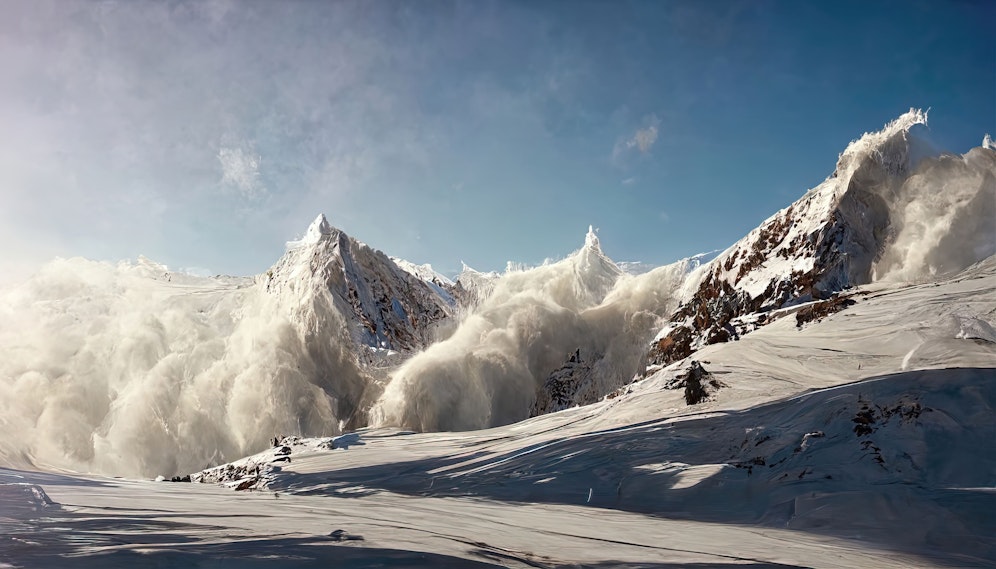 Aus dem Nichts wurden zehn Schifahrer in Lech von einer Lawine überrollt. 