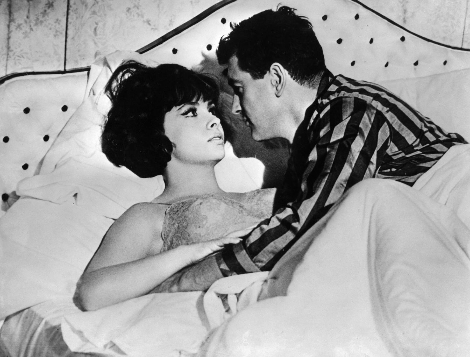 Die Schauspielerin zusammen mit Rock Hudson.