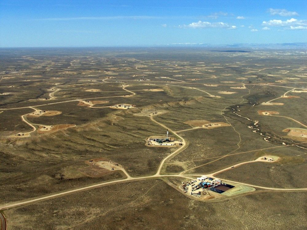 Fracking von Schiefergas in den USA.