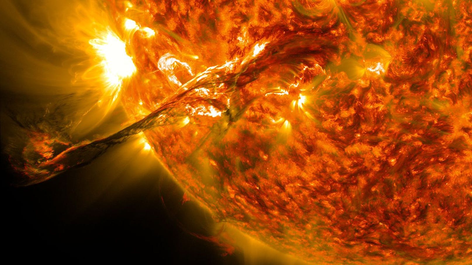 Koronaler Massenauswurf auf der Sonne am 31. August 2012.