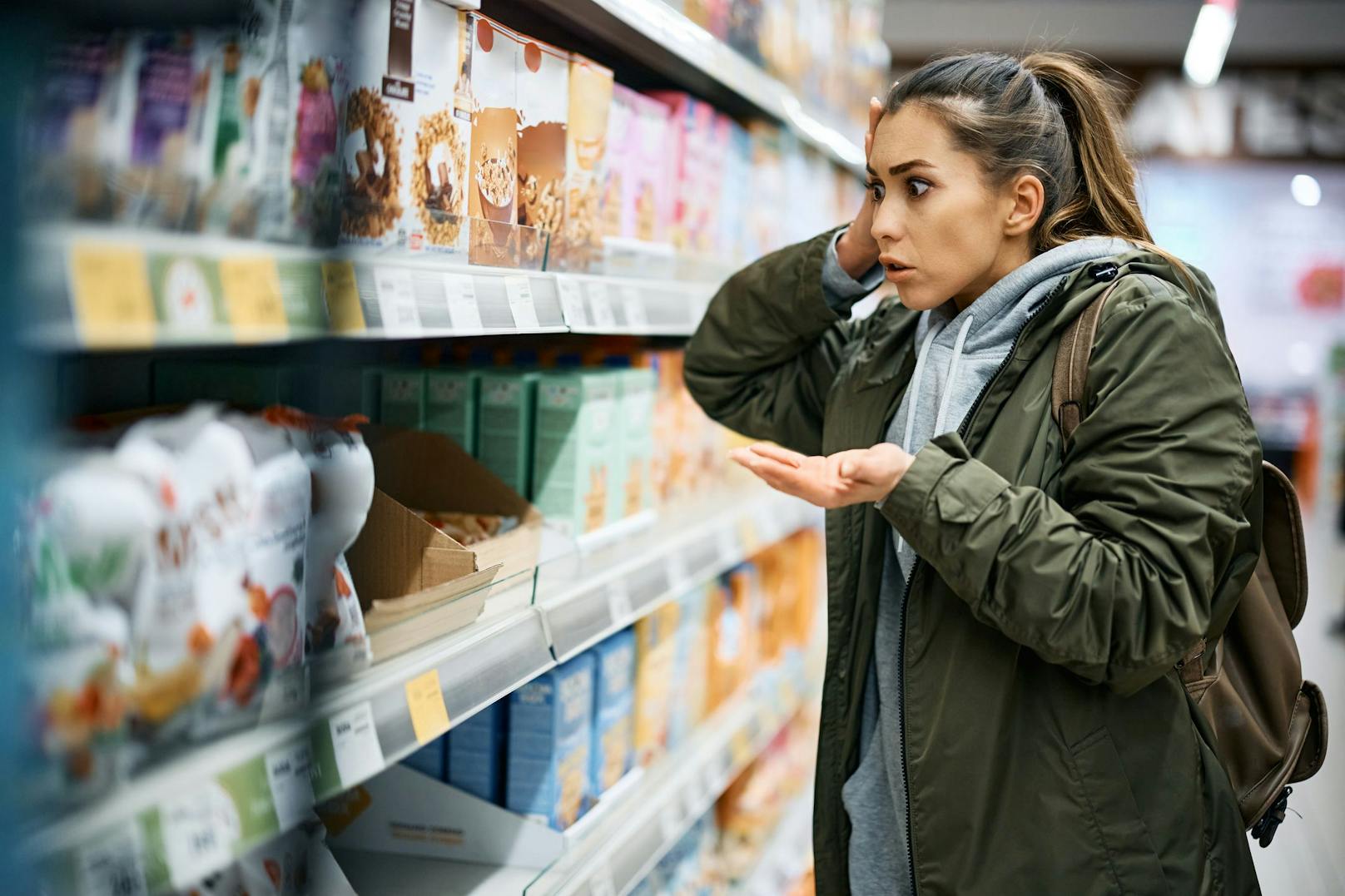 Um 12 Prozent teurer als 2021: Die rasant steigenden Lebensmittelpreise in den Supermärkten schocken Österreichs Konsumenten.