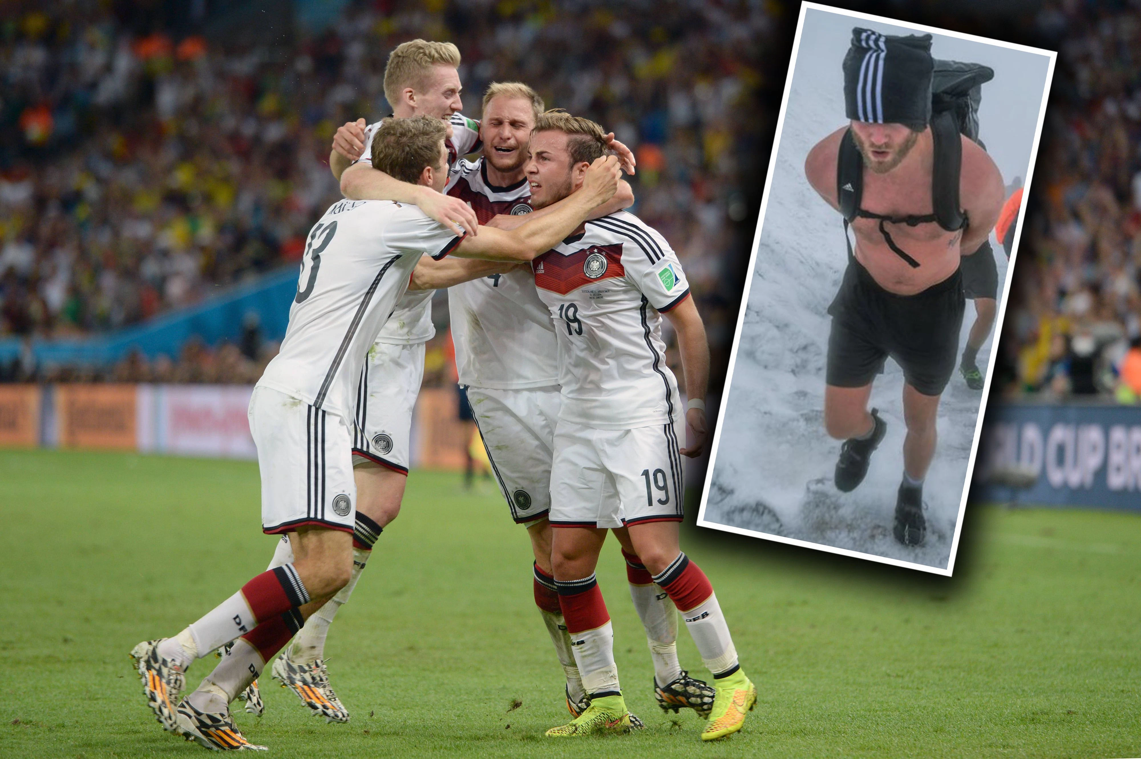 Der ehemalige DFB-Kicker überrascht mit einer Eis-Challenge.