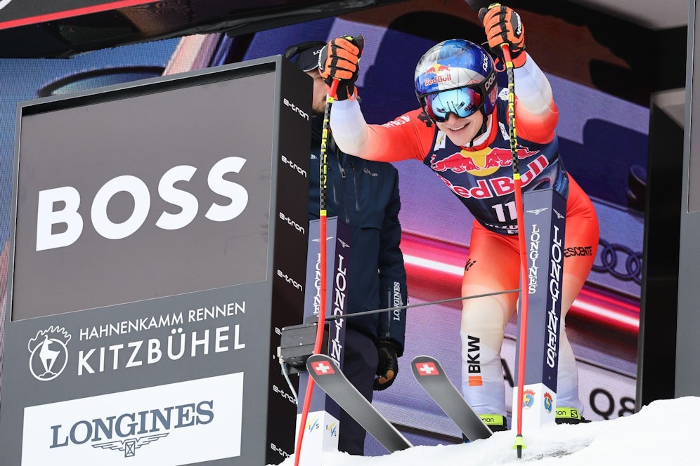 Auch in Kitzbühel immer ein Lächeln auf den Lippen hat Marco Odermatt.