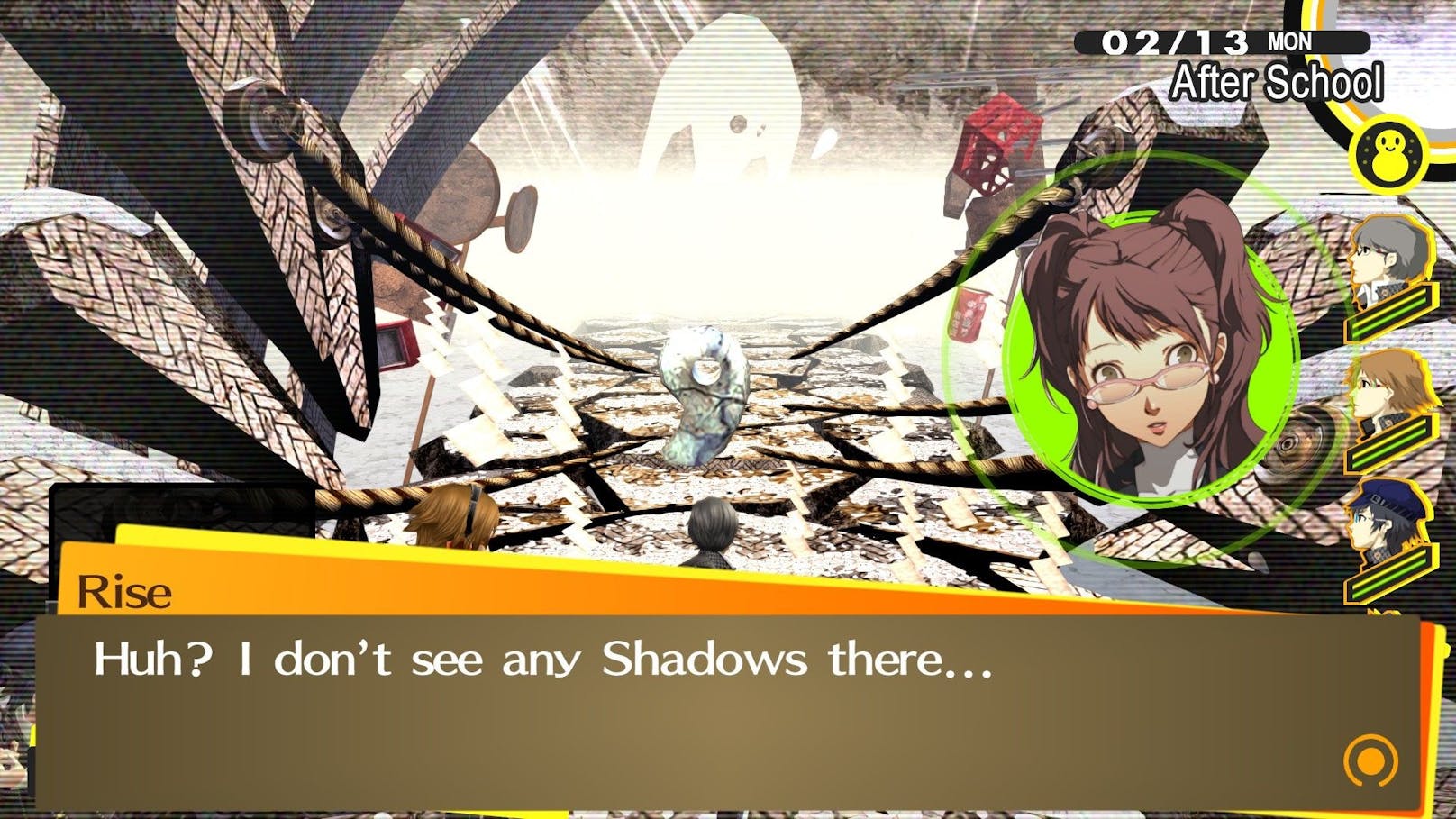 ... Handlung gibt sich "Persona 4 Golden" etwas bodenständiger als der Vorgänger – statt nur schattenhafte Monster in einer mysteriösen Dämonenstunde zu bekämpfen, ...