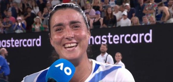 Ons Jabeur mit einer lustigen Interview-Panne.