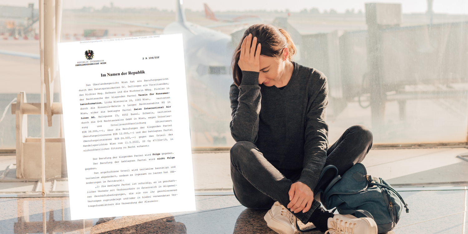 Drei Klauseln der Airline waren rechtswidrig, so das OLG Wien.