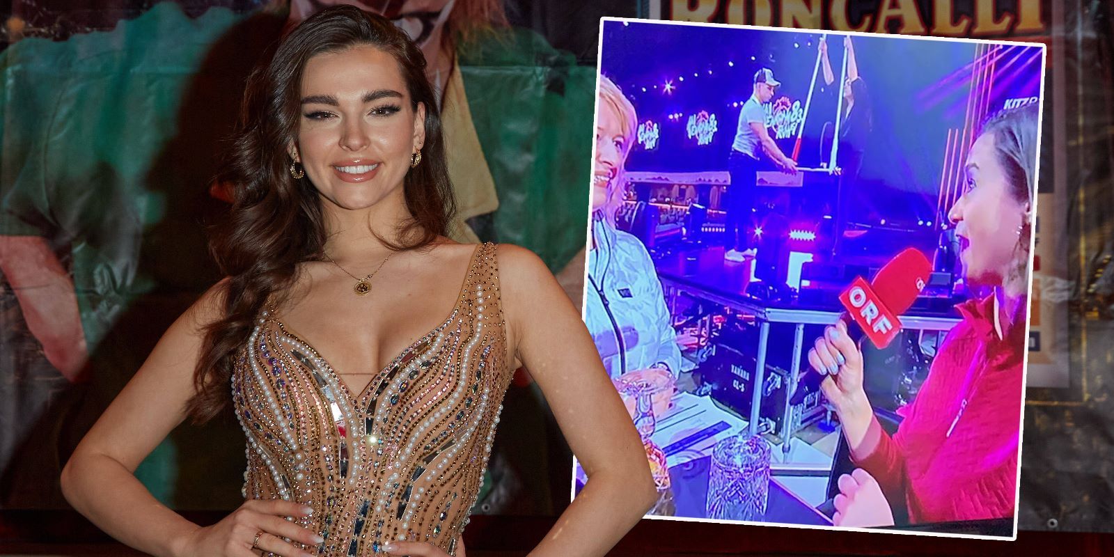 Lili Paul Roncalli tritt im VIP-Zelt von Kitzbühel auf. 