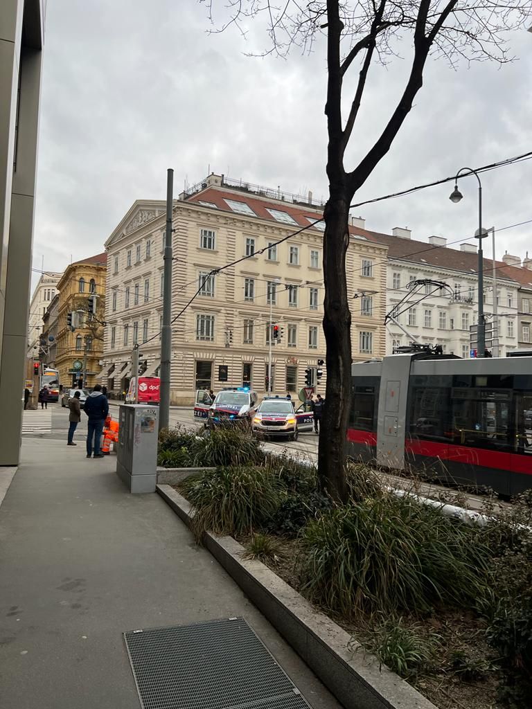 Kurz nach dem Crash - so kamen die Polizeiautos zum Stehen.
