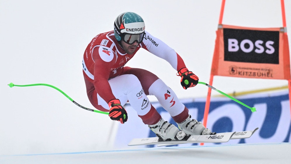 Vincent Kriechmayr in der ersten Kitzbühel-Abfahrt. 