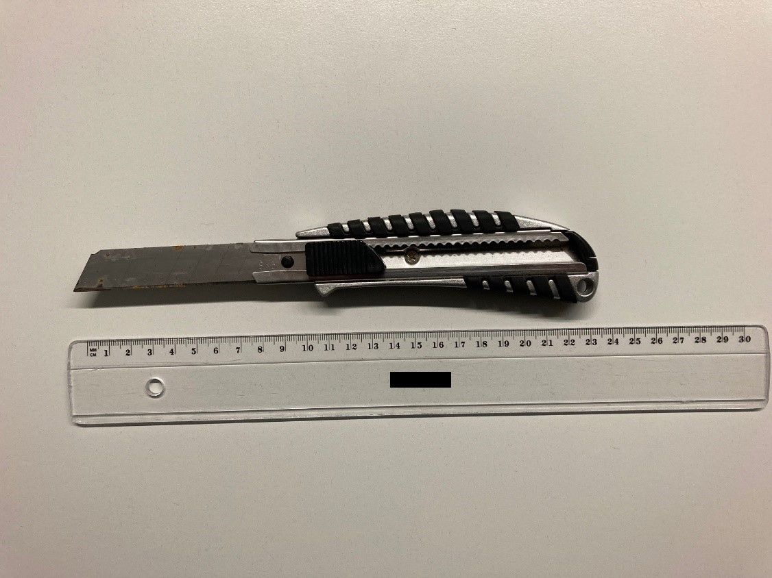 Dieses Messer hatte der Verdächtige bei sich.