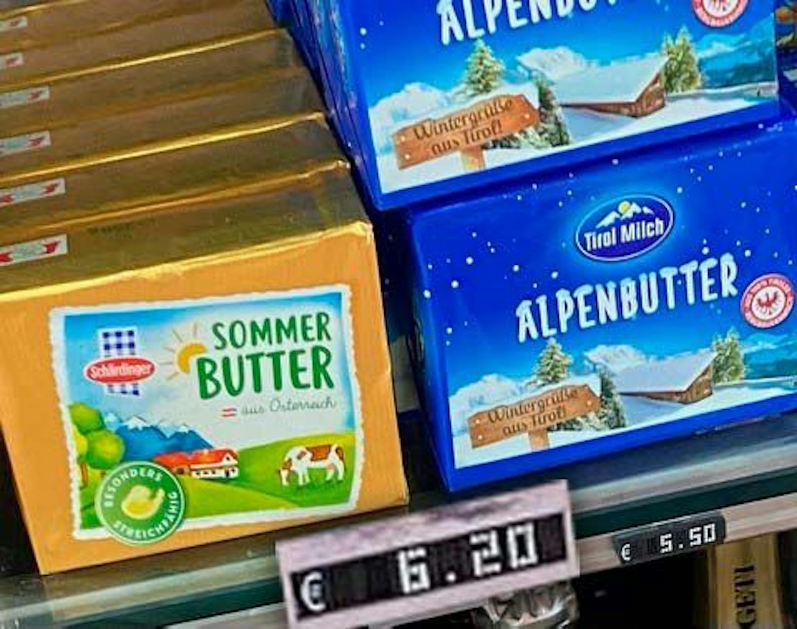 Die Butter-Preise schießen in Hietzing in die Höhe.