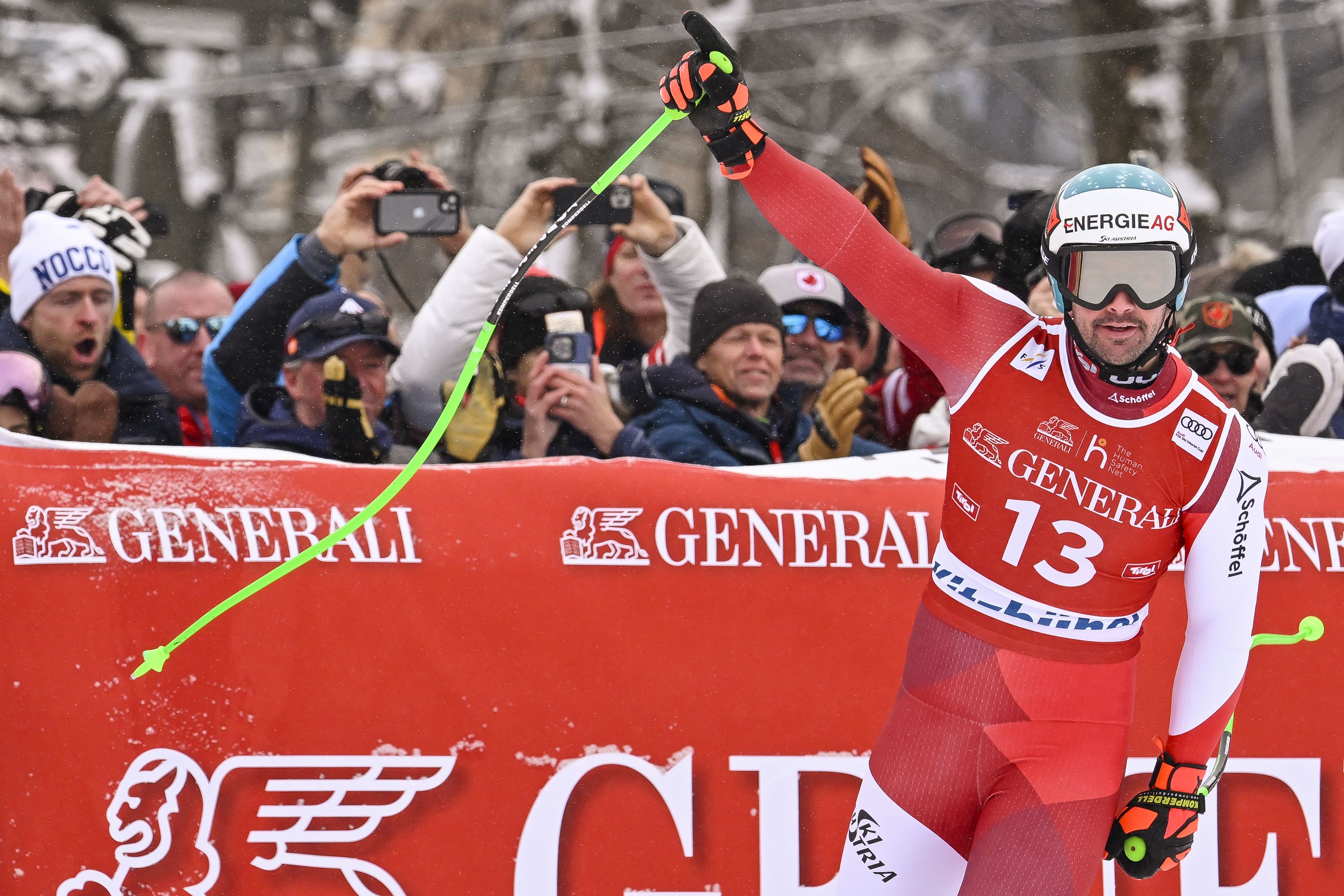 Vincent Kriechmayr gewinnt erstmals die Kitzbühel-Abfahrt. 