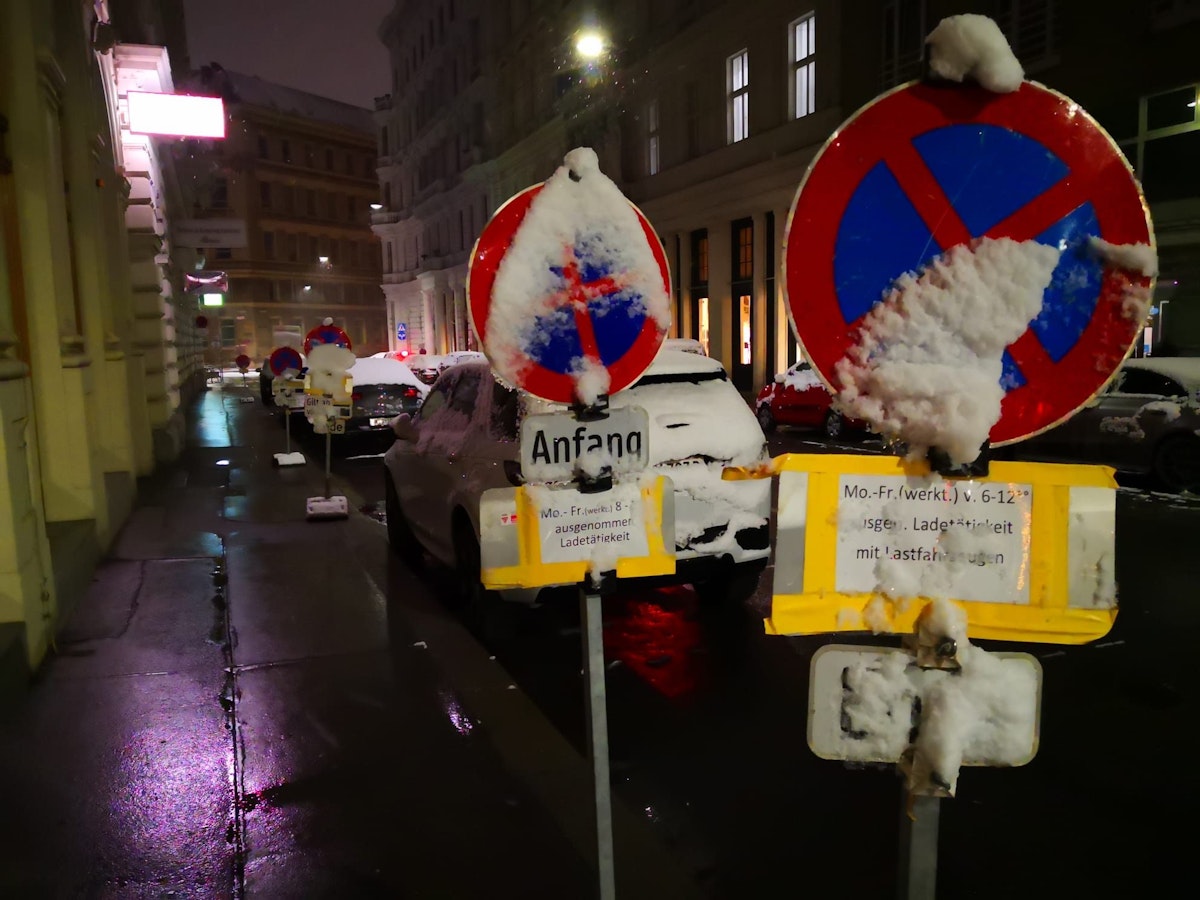 Schneefall in Wien am 21. Jänner 2023