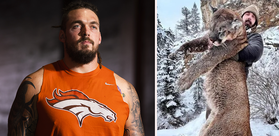 Ex-NFL-Spieler Derek Wolfe hat einen Berglöwen mit Pfeil und Bogen erlegt. 