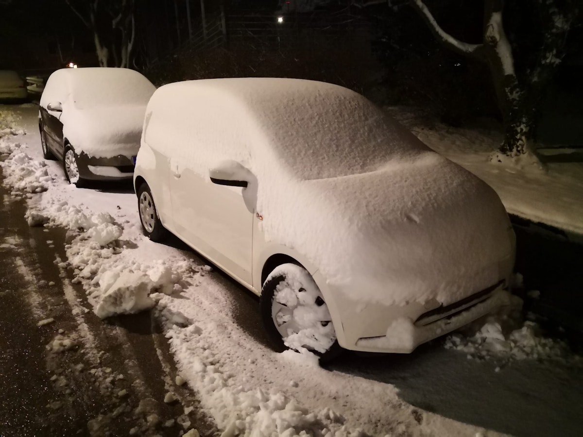 Schneefall in Wien am 21. Jänner 2023
