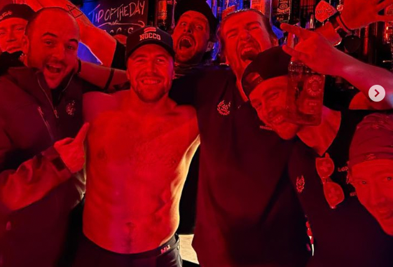 Kilde bei seiner wilden Siegerparty