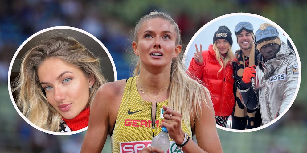 Alica Schmidt posiert in Kitzbühel mit Bayern-Star Lucas Hernandez und Khaby Lame.