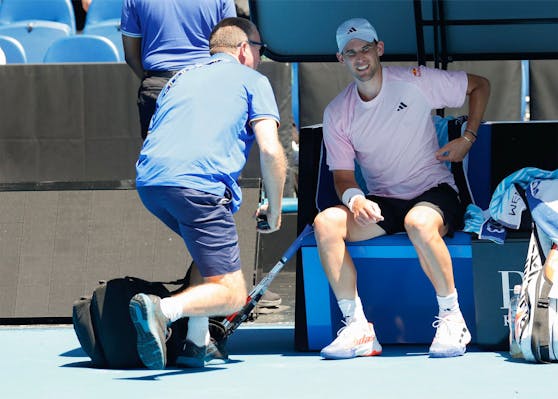 Dominic Thiem verletzte sich bei den Australian Open