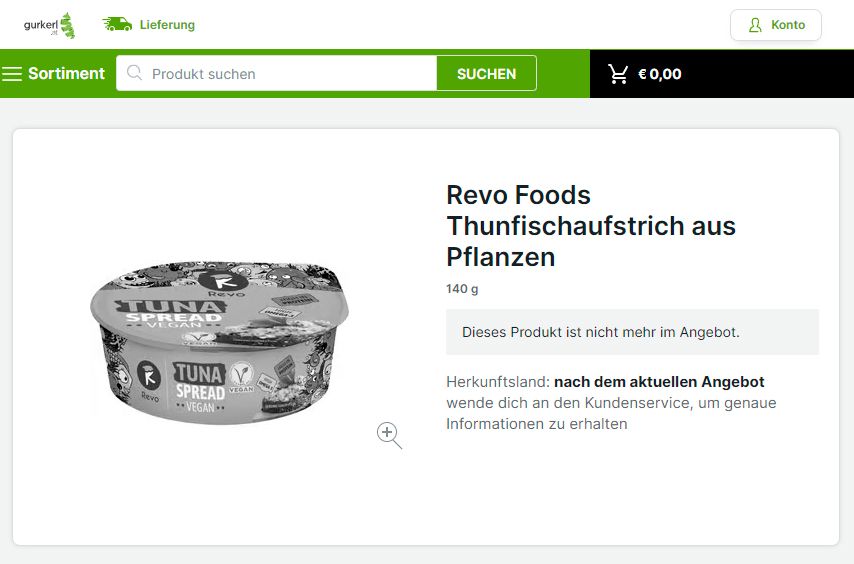 Der Thunfisch-Aufstrich konnte u.a. über Gurkerl.at gekauft werden.