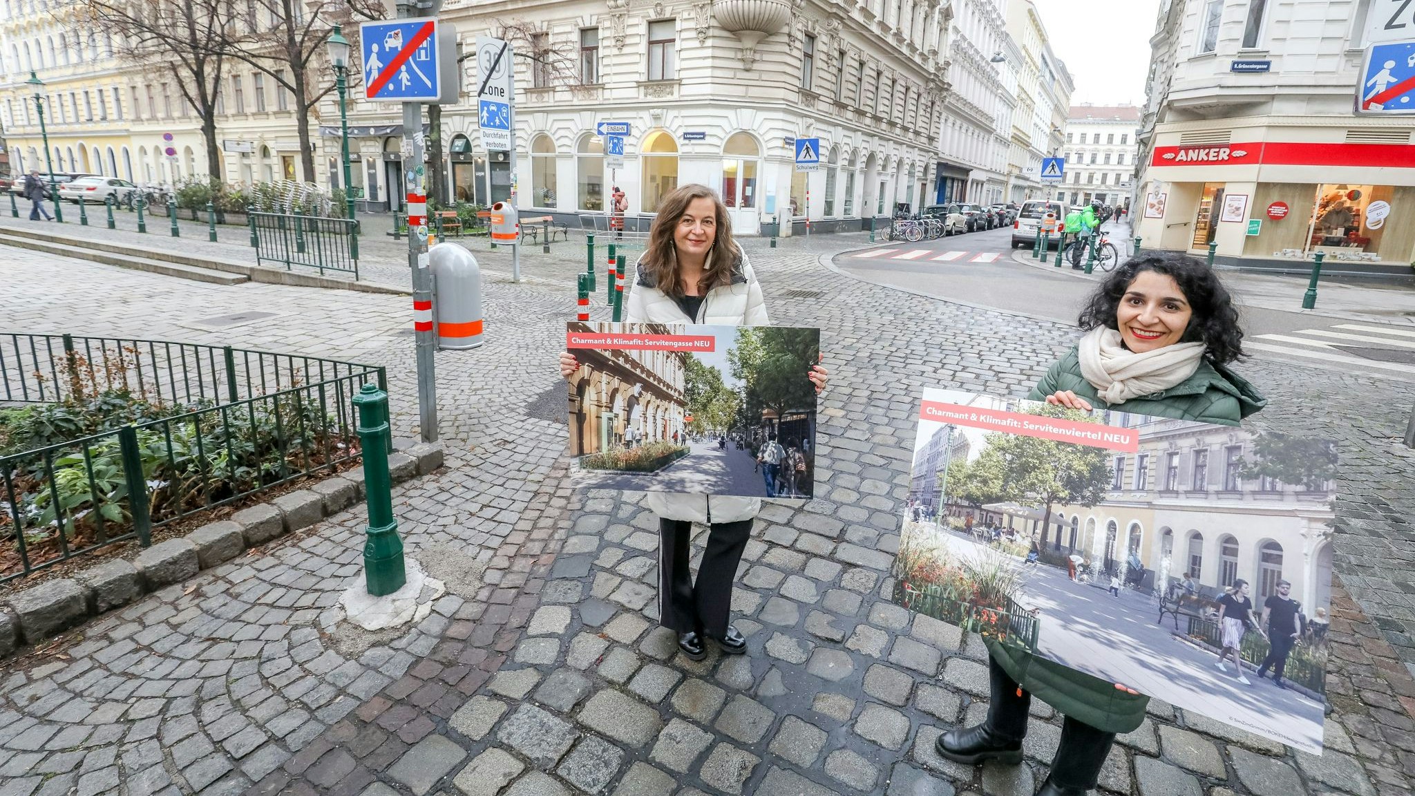Planungsstadträtin Ulli Sima und Bezirksvorsteherin Saya Ahmad.